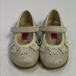Rachel Shoes Sparkly Cream Butterfly Dress Shoes
